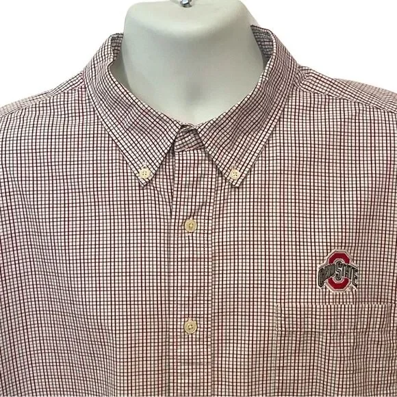 Ohio State Buckeyes Men’s Long Sleeve Checked Shirt – Size XXL - Picture 3 of 9